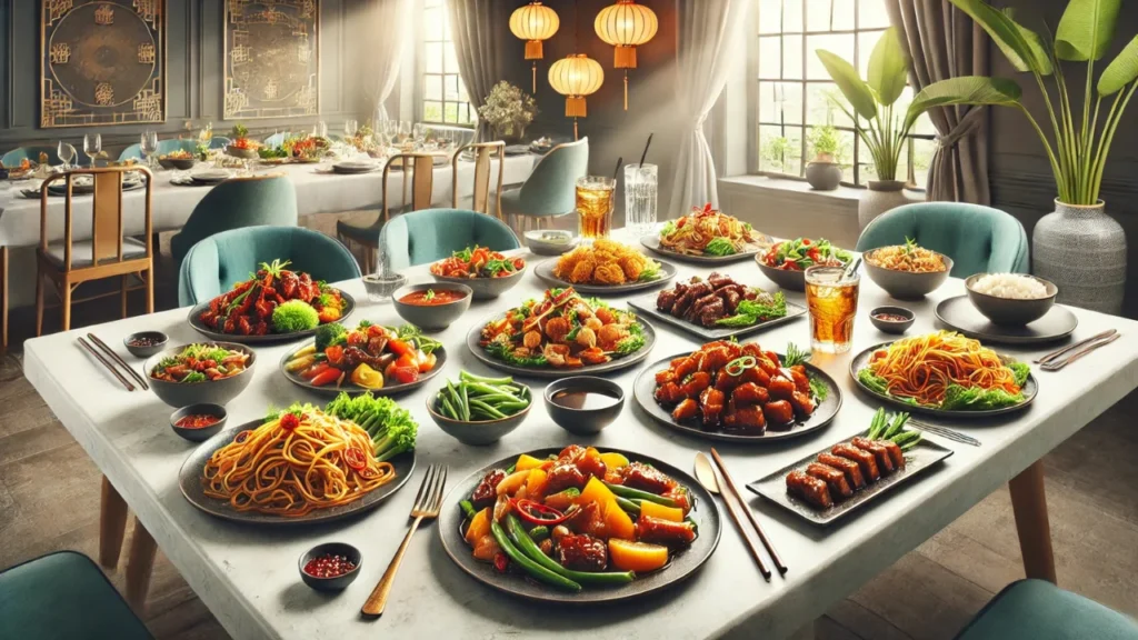 Beautifully displayed China King meals